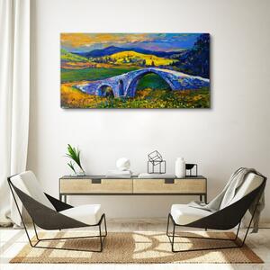 Obraz na plátně Obraz na plátně Abstrakce krajinářský most