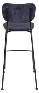 ZUIVER BENSON barová židle modrá