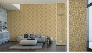 A.S. Création | Vliesová tapeta na zeď Versace 36692-5 | 0,70 x 10,05 m | žlutá, hnědá, krémová