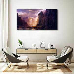 Obraz na plátně Obraz na plátně Abstrakce hory mraky