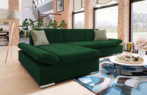 Moderní rohová sedačka Malaga, zelená Roh: Orientace rohu Levý roh