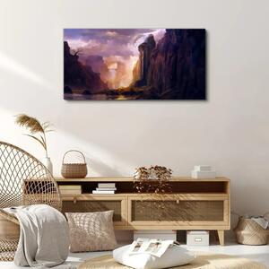 Obraz na plátně Obraz na plátně Abstrakce hory mraky