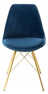 RETRO GOLD židle - poslední 1 kus modrá