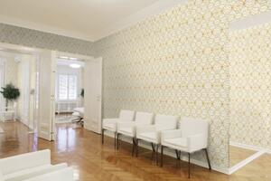 A.S. Création | Vliesová tapeta na zeď Versace 37049-1 | 0,70 x 10,05 m | bílá, zlatá, šedá, metalická
