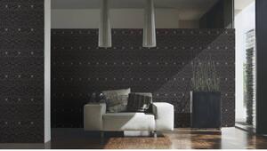 A.S. Création | Vliesová tapeta na zeď Versace 37049-4 | 0,70 x 10,05 m | černá, šedá