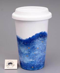 Keramický termohrnek na kávu - hvězdné nebe