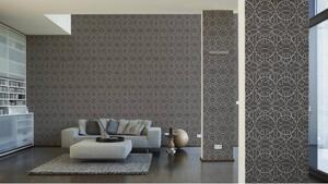 A.S. Création | Vliesová tapeta na zeď Versace 37049-5 | 0,70 x 10,05 m | hnědá, metalická, šedá