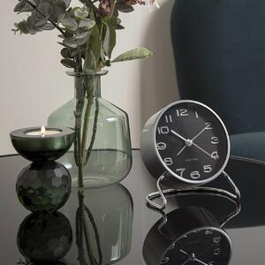 KARLSSON Budík Clock Classical černá ∅ 9,5 × 11 cm
