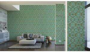 A.S. Création | Vliesová tapeta na zeď Versace 37049-7 | 0,70 x 10,05 m | zelená, zlatá, šedá, metalická