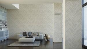 A.S. Création | Vliesová tapeta na zeď Versace 37051-1 | 0,70 x 10,05 m | krémová, bílá, metalická