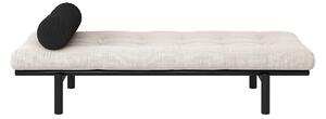 Lenoška Next Daybed Black lacquered/Ivory 200 × 75 × 12 cm
