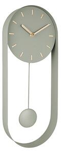 KARLSSON Nástěnné hodiny Pendulum Charm zelená 51 × 20 × 4,8 cm