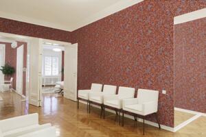 A.S. Création | Vliesová tapeta na zeď Versace 37053-4 | 0,70 x 10,05 m | červená, béžová, hnědá