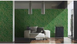 A.S. Création | Vliesová tapeta na zeď Versace 93585-6 | 0,70 x 10,05 m | zelená, žlutá, hnědá