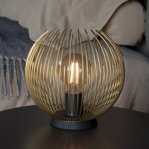 Stolní lampa Venezuela, stínidlo ze zlatých prutů