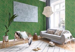 A.S. Création | Vliesová tapeta na zeď Versace 93585-6 | 0,70 x 10,05 m | zelená, žlutá, hnědá