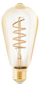 Eglo 110083 Retro Spiral Bulb - LED retro dekorativní stmívatelná žárovka E27, 4W, 2000K, ST64 (Stmívatelná LED žárovka s velmi teplou barvou světla 2000K)