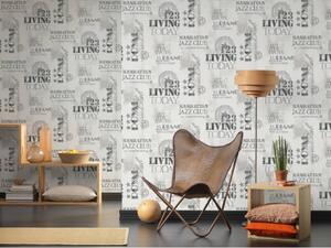 Vliesová tapeta na zeď Il Decoro 36812-2 | 0,53 x 10,05 m | šedá, černá, bílá | A.S. Création