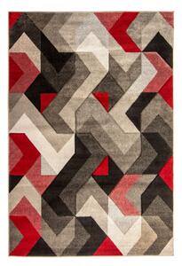 Hans Home | Kusový koberec Hand Carved Aurora Grey/Red - 120x170