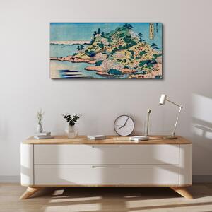 Obraz na plátně Obraz na plátně Asie Island mořská horská řeka