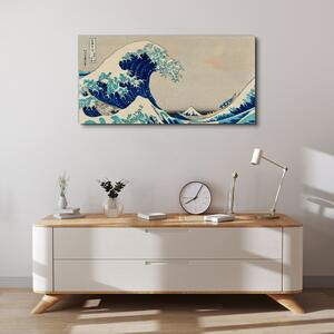 Obraz na plátně Obraz na plátně Mořské bouře čluny vlny