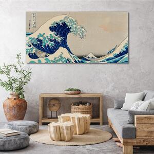 Obraz na plátně Obraz na plátně Mořské bouře čluny vlny