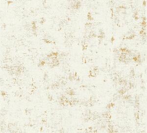 Vliesová tapeta na zeď Blooming 2307-75 | 0,53 x 10,05 m | bílá, zlatá | A.S. Création