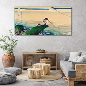 Obraz na plátně Obraz na plátně Asie Ocean Mountain Rybář