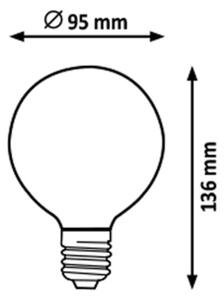 Rabalux 1598 GLOBE LED BULB - Retro LED žárovka, 7W, 850lm, 2700K (LED žárovka Edison do retro a rustikálních svítidel)