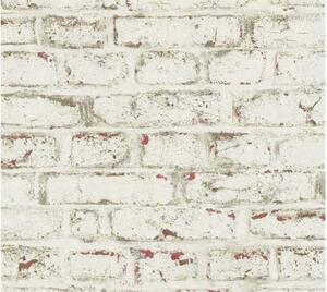 Vliesová tapeta na zeď Styleguide Naturlich 2021 37162-1 | 0,53 x 10,05 m | šedá, červená, bílá | A.S. Création