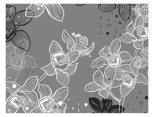 Fototapeta - Zimní květinové vzory 200x154 + zdarma lepidlo