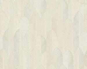 Vliesová tapeta na zeď Sumatra 37373-1 | 0,53 x 10,05 m | šedá, metalická, krémová | A.S. Création