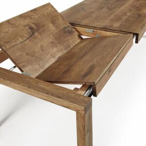 Hnědý dubový rozkládací jídelní stůl Kave Home Briva 200/280 x 100 cm