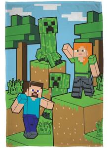 Fleecová deka Minecraft - motiv Alex a Steve - Polar flece - 100 x 150 cm