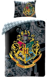 Bavlnění ložní povlečení Harry Potter - motiv erb školy Bradavice - 100% bavlna - 70 x 90 cm + 140 x 200 cm