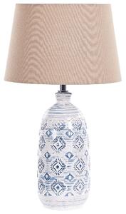 Keramická stolní lampa bílá/ modrá PALAKARIA