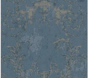 A.S. Création | Vliesová tapeta na zeď History of Art 37648-5 | 0,53 x 10,05 m | modrá, metalická