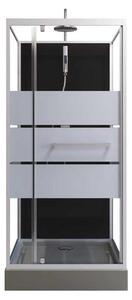 Kompletní sprcha MARWELL Kompletní sprcha Dusy 90 x 90 x 225 cm - kompletní sada včetně sprchové vaničky a baterie - kulatá sprcha s předním vstupem