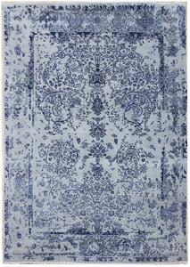 Hans Home | Ručně vázaný kusový koberec Diamond DC-JK ROUND Silver/peacock blue - 140x200