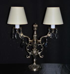 Dvouramenná masivní dekorativní stolní lampa