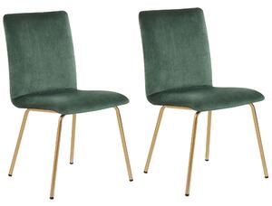 Sada 2 židlí zelená RUBIO