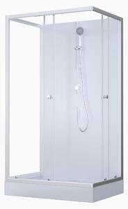 Kompletní sprcha MARWELL Kompletní sprcha White Dream 80 x 110 x 200 cm - Kompletní sada včetně sprchové vaničky a baterie - oboustranná instalace
