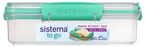 Sistema Svačinový box To Go Snack Attack Duo, 975 ml, zelená