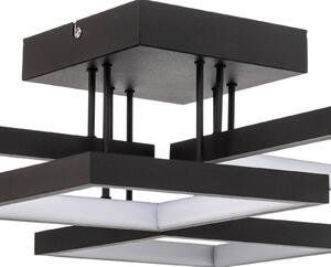 LED stropní světlo Sorrento 52x52cm, černý matný