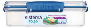 Sistema Svačinový box To Go Snack Attack Duo, 975 ml, modrá