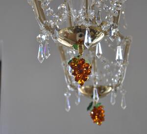 Small Maria Theresa chandelier with one candle bulb