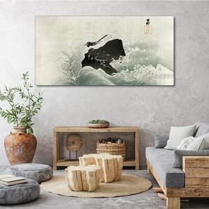 Obraz na plátně Obraz na plátně Vodní vlny pták rock