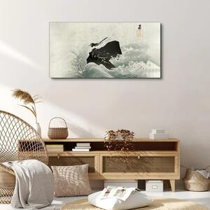 Obraz na plátně Obraz na plátně Vodní vlny pták rock