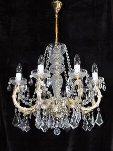 8 flames Maria Theresa crystal chandelier with cut Pendeloques