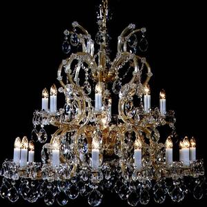 24 flames Maria Theresa crystal chandelier with Pendeloques